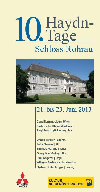Folder 10. Haydn-Tage Schloss Rohrau 2013